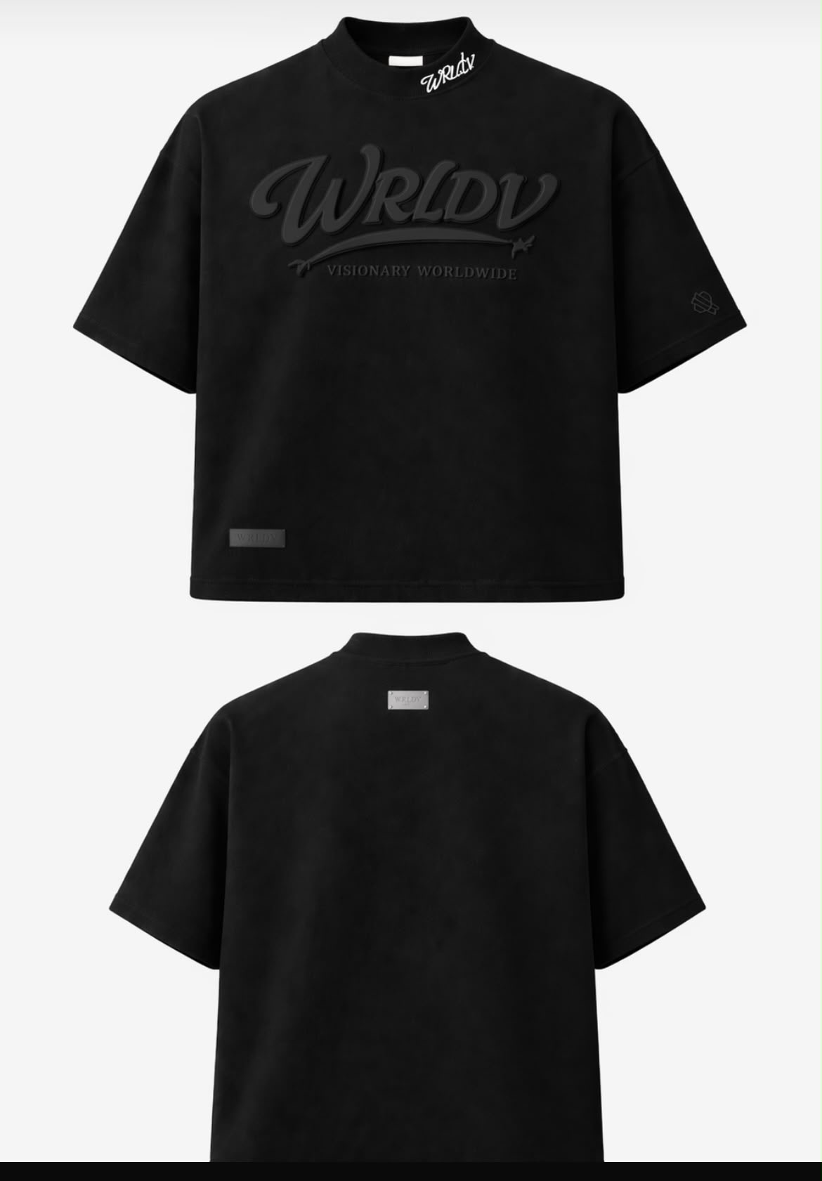 WRLDV Heavyweight Tee — Black from the BallHead x WRLD Vizion World Vision Collection